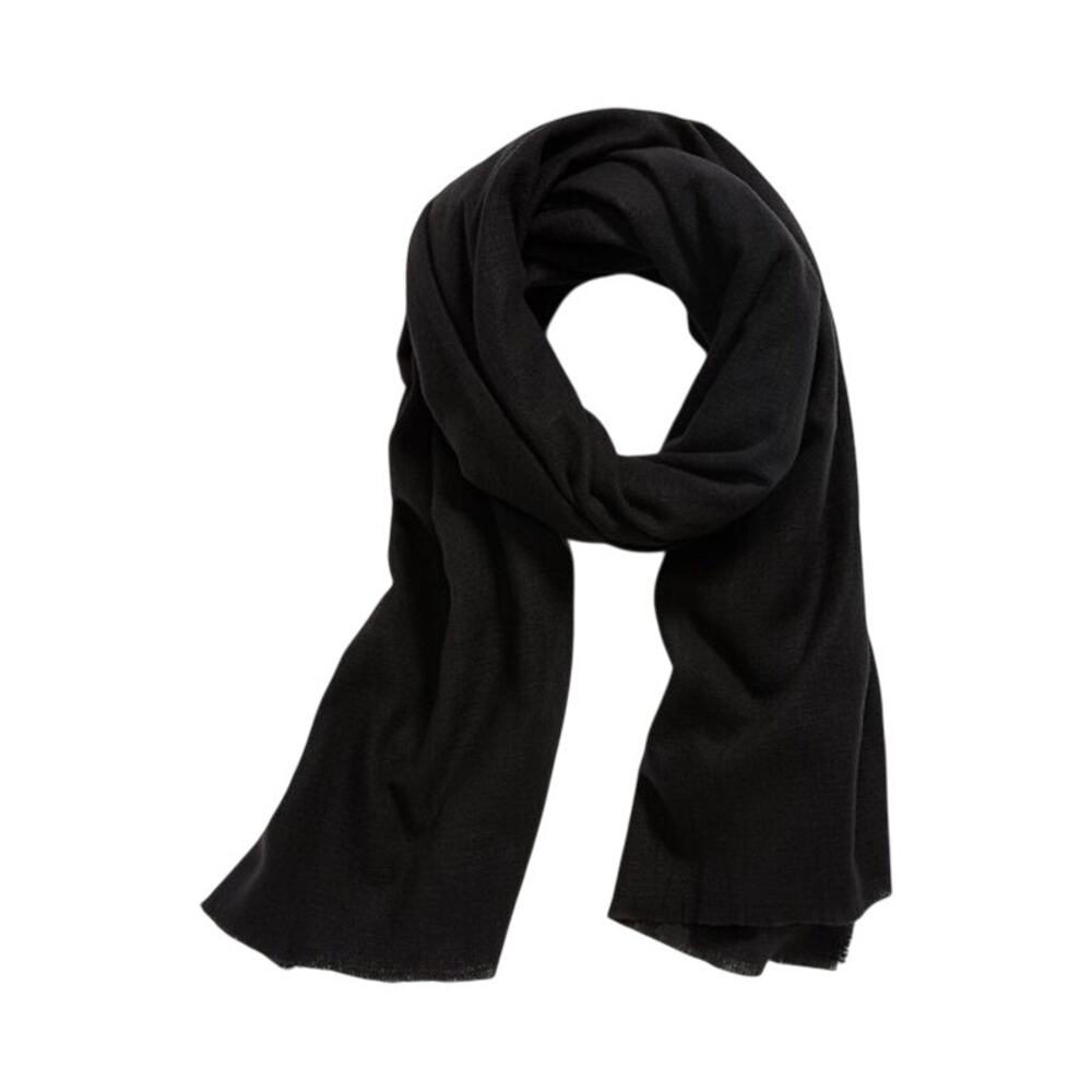 Old Navy Flannel Scarf Black Women's One Size Soft Brushed NWT